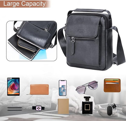 Medium & Small Crossbody bag for men shoulder bag mens purse satchel leather messenger bag gift