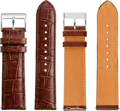 Quick Release Leather Watch Bands Genuine Watch Straps Replacement Watch Straps for Men and Women Top Grain Vintage Leather Watch Strap 16mm 18mm 20mm 22mm