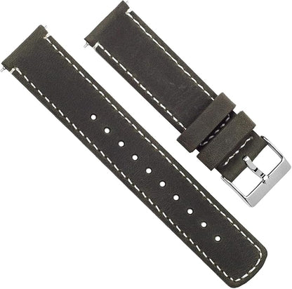 BARTON WATCH BANDS - Top Grain Leather Watch Bands Compatible with Apple Watch Models - 1, 2, 3, 4, 5, 6, 7, 8, 9, 10, SE, Ultra & Ultra 2