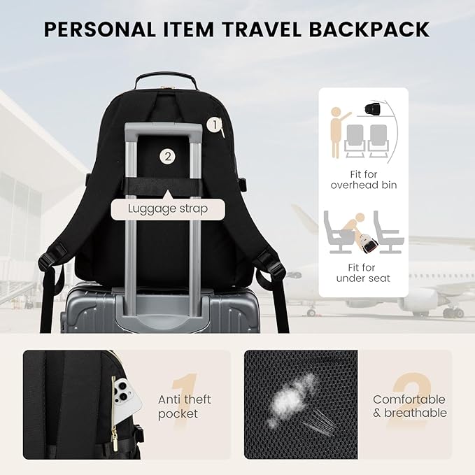 LOVEVOOK Lunch Backpack with Lunch Compartment,17 Inch Laptop Work Travel Insulated Cooler Backpack Purse, Waterproof College Teacher Lunch Bag Box with Tumbler Holder,Gifts for Men Women,Dark blue