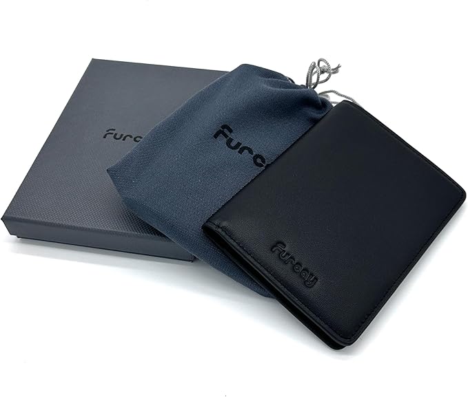 Slim Nappa Leather RFID blocking Passport Cover for Men and Women (Black/Gray)