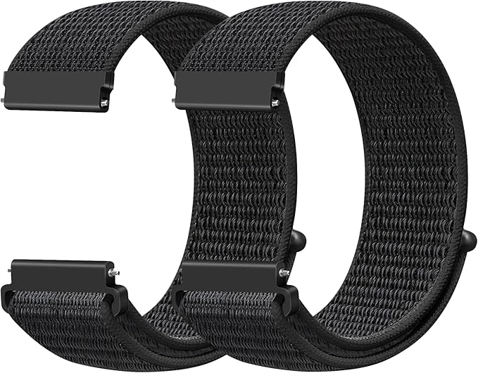 24mm Nylon Sport Quick Release Watch Band Compatible with Garmin Venu X1/TicWatch Altas/TicWatch Pro 5/Pro 5 Enduro/COROS Nomad/iTouch AIR 4 41mm 46mm/AIR 3 44mm/Suunto 9/9 Baro/9 Titanium