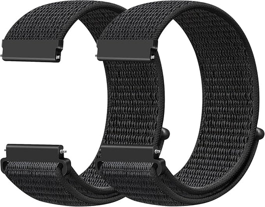 18mm Nylon Sport Quick Release Watch Bands Compatible with Garmin Venu 4 41mm/3S 41mm/Venu 2S/Vivoactive 4S/Vivomove 3S/Active S/Forerunner 265S(42mm)/255S/Fossil Women's Gen 6 42mm/5E 42mm Women Men
