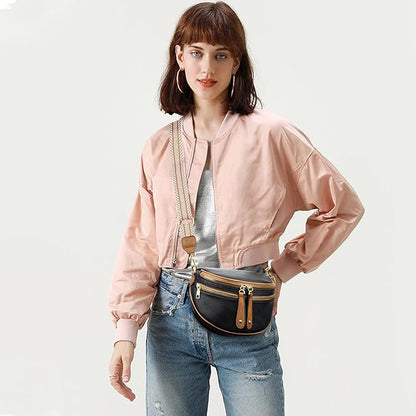 KKXIU Crossbody Sling Bag for Women Trendy Fanny Pack Vegan Leather Chest Bag | Trendy