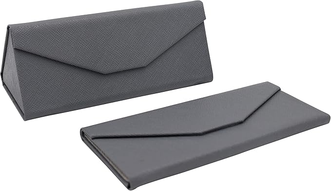 Real Sic Glasses Case for Men and Women - Magnetic Folding Hard Shell Sunglass Holder - Inspired by Solid Color