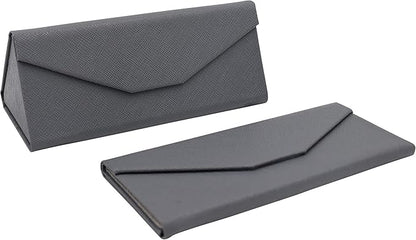 Real Sic Glasses Case for Men and Women - Magnetic Folding Hard Shell Sunglass Holder - Inspired by Solid Color