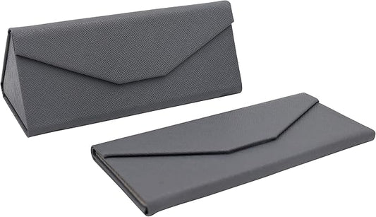 Real Sic Glasses Case for Men and Women - Magnetic Folding Hard Shell Sunglass Holder - Inspired by Solid Color