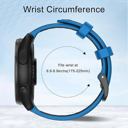 ISABAKE 22mm Watch Band for Gamrin Forerunner 265/Forerunner 255/Vivoactive 4 45mm/Venu 2/Venu 3, Silicone Quick Release Replacement Wristband