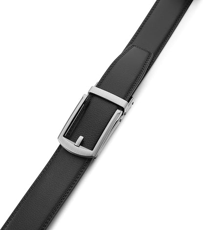 MILORDE Men's Leather Ratchet Belt - 35mm - Customizable Fit