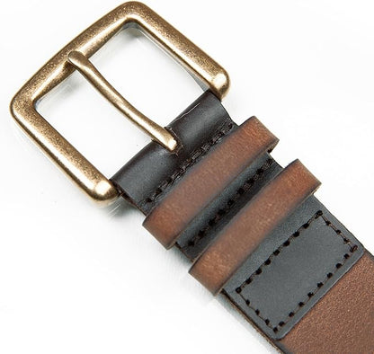 Lucky Brand Men's Jeans Leather Belt| Classic| Casual| Dress| Everyday| American Heritage| Genuine Leather| Metal Buckle