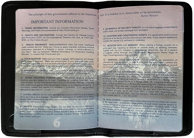 Black Basic Genuine Leather RFID Passport Cover