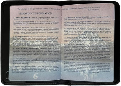 Black Basic Genuine Leather RFID Passport Cover