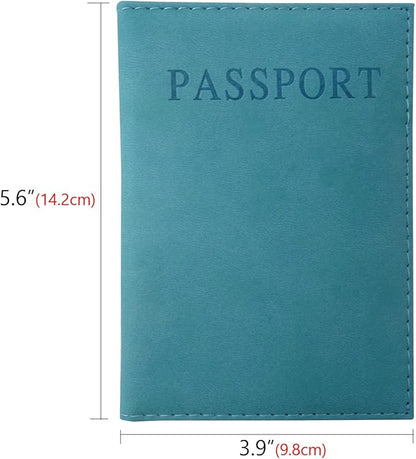 Honbay 2PCS Artificial Leather Passport Holder Cover Passport Case for Men and Women