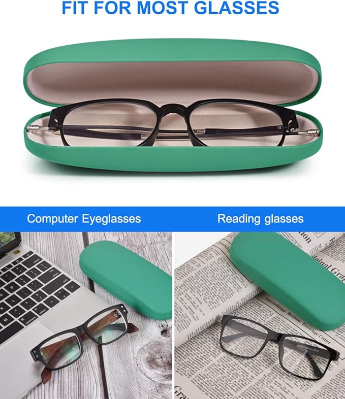 RayLove Unisex Hard Shell Eyeglasses Cases, Protective Case For Glasses