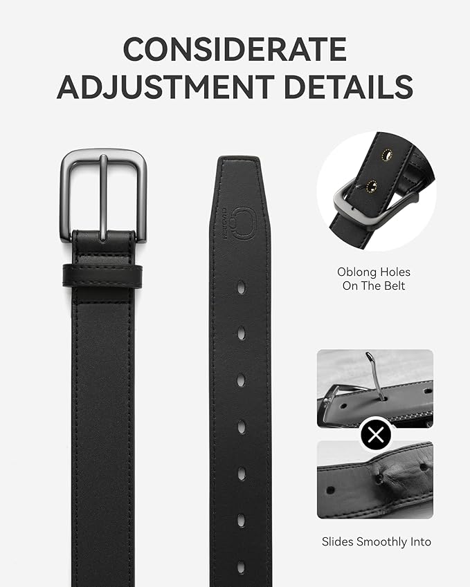 CHAOREN Mens Belts Leather - 35mm Genuine Leather Belt for Jeans - Men Gift for Casual Dress