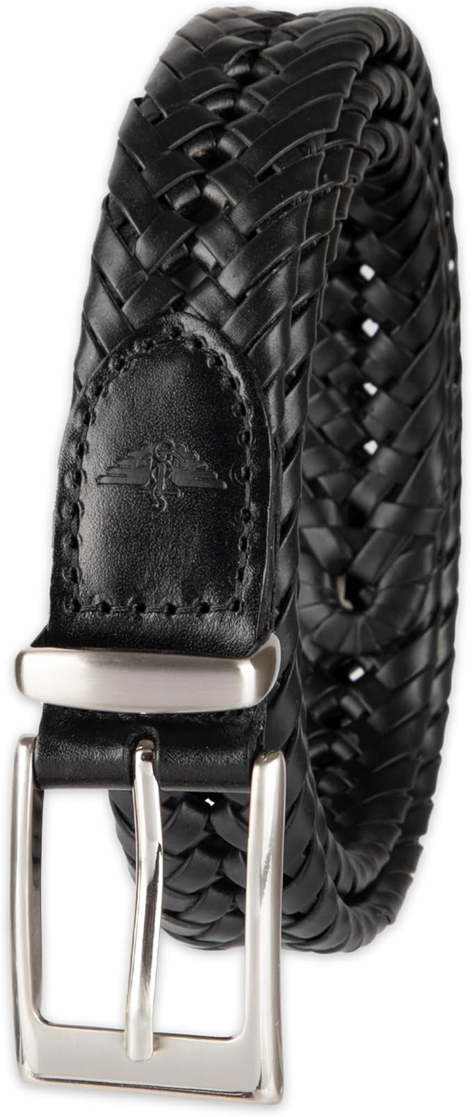 DOCKERS Men's Braided Leather Belt, Fully Adjustable Casual Strap for Everyday Wear