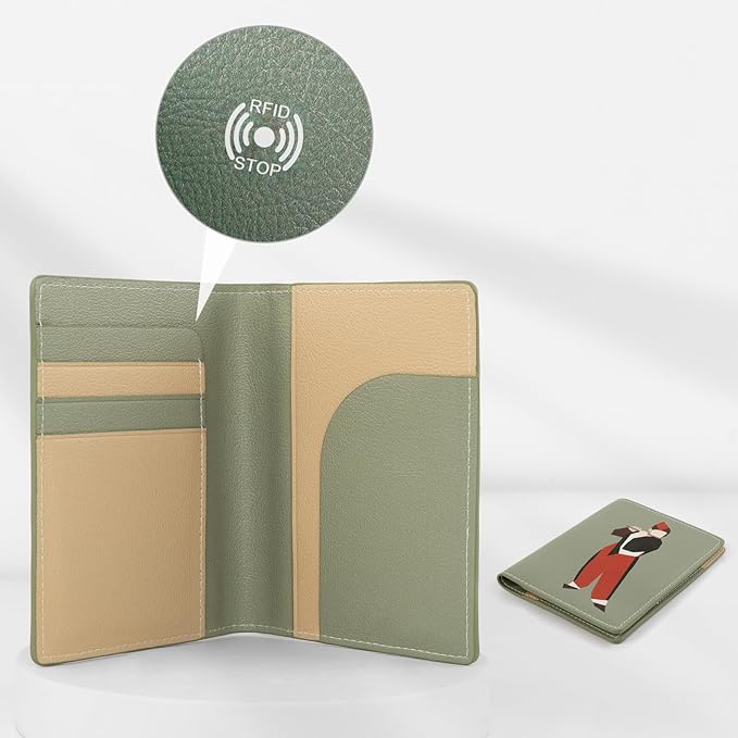 Lychii Passport Holder Cover, Ultra Slim PU Leather Travel Passport Wallet Organizer, 5.7 x 4.1 Inches