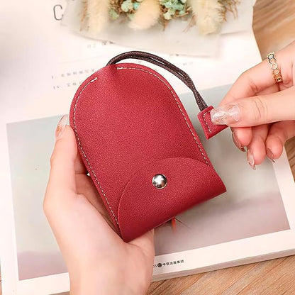 Protective Pull Out Key Case, 4PCS Creative Key Cover Case, PU Leather Large-Capacity Car Key Pull Out Key Case Not Easy to Slip Key Pouch