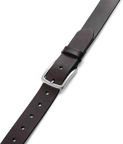 MILORDE Men's Genuine Leather Dress Belt, Handmade, 100% Cow Leather, Fashion & Classic Designs for Work Business and Casual