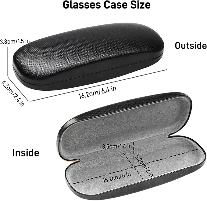 Glasses Case,Eyeglass Case 4 Pack for Women Men,Glasses Case Hard Shell,Hard Eye Glass Case for Travel Study Work,Hard Case for Glasses,Sunglasses Cases