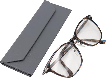 Real Sic Glasses Case for Men and Women - Magnetic Folding Hard Shell Sunglass Holder - Inspired by Solid Color