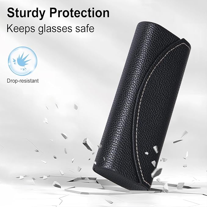 RayLove Ultimate Glasses Case Kit, Hard Shell Sunglasses and Eyeglass Case with Cleaning Cloth, Screwdriver, Ear Hooks