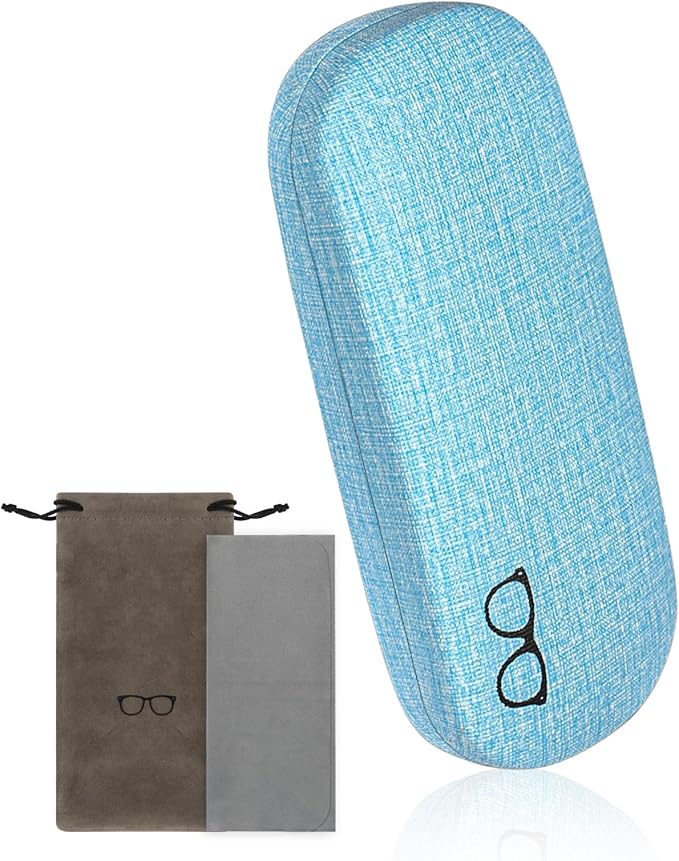 RayLove 3-Pack Hard Shell Eyeglasses Case Large Reading Glasses Hard Case