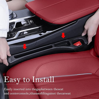 Car Seat Gap Filler 2-Pack, Universal Elastic Soft Foam Seat Gap Plug – Fills Gap Between Seat & Console, Drop-Proof Guard for Phones, Keys & Cards, Fits Cars, SUVs, Trucks & Sedans