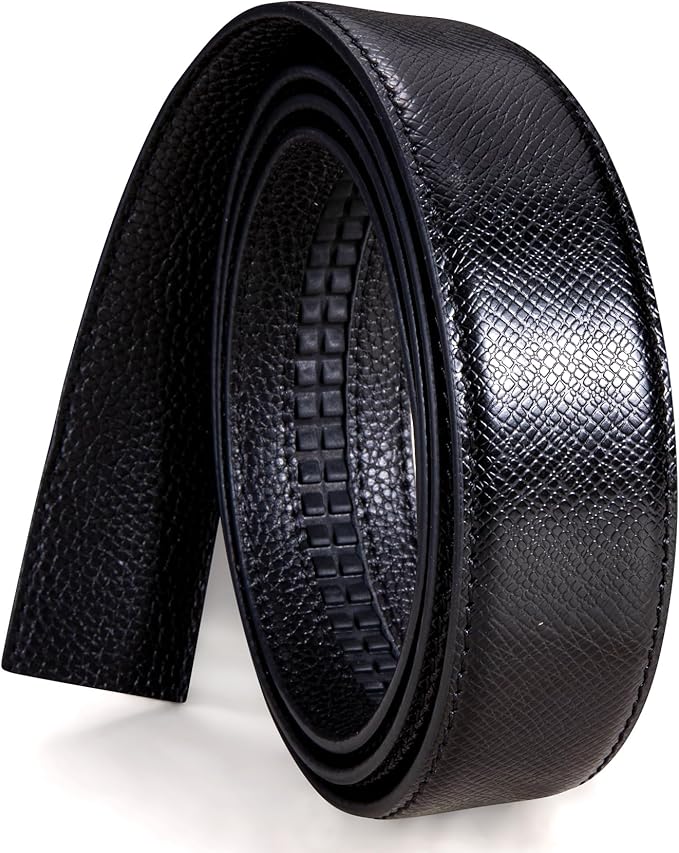 Dubulle Men's Ratchet Belt Gold/Black/Red/Green/Blue/White Automatic Buckle Business Casual Belt Gift - Adjustable Fit