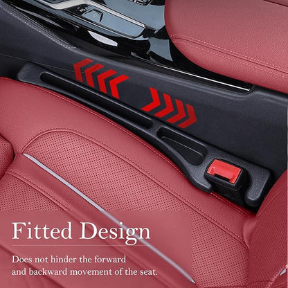 Car Seat Gap Filler 2-Pack, Universal Elastic Soft Foam Seat Gap Plug – Fills Gap Between Seat & Console, Drop-Proof Guard for Phones, Keys & Cards, Fits Cars, SUVs, Trucks & Sedans
