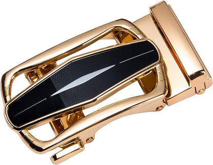 Dubulle Designer Mens Belts, Sliding Automatic Buckle Ratchet Dress Belt TOP Genuine Leather Strap Gifts
