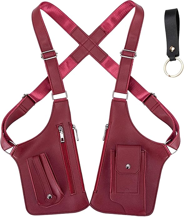Premium Leather Shoulder Bag, Double Shoulder Armpit Bag, Anti-Theft Hidden Adjustable Strap Holste, Underarm Strap Wallet