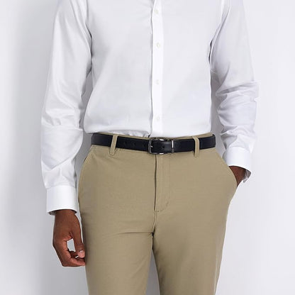 DOCKERS Men's Two-in-one Reversible Rotative Buckle Everyday Casual Dress Belt (Regular and Big & Tall Sizing)