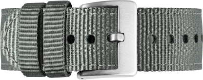BISONSTRAP Men’s Nylon Watch Bands, Two-Piece Military Watch Straps, Quick Release, Brushed Buckle, Band Width 18mm 19mm 20mm 22mm