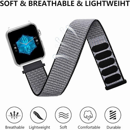 ANNEFIT Nylon Sport Loop Watch Bands, 2 Packs Quick Release Adjustable Strap 16mm 18mm 19mm 20mm 21mm 22mm 24mm
