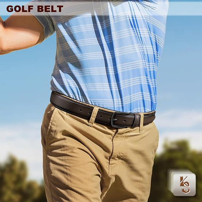 KEMISANT Men Belt-Genuine Leather Belt for Men Dress Casual Golf Jeans 1 3/8"