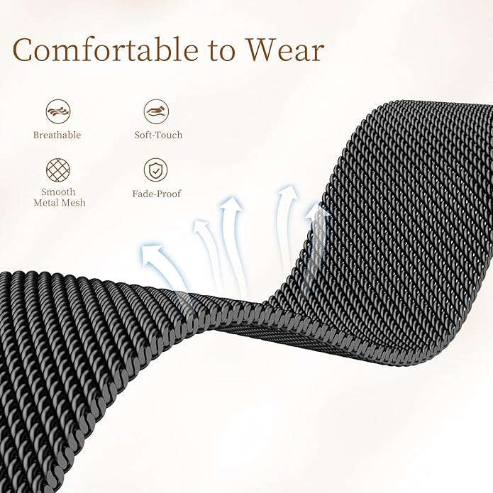 18mm 20mm Metal Band Compatible for Garmin Vivoactive 5/6/4S/3 Watch Bands, Soft Stainless Steel Mesh Strap for Garmin Venu 3S/Venu 2S/Sq Watch Band, Forerunner 55/245/255S/265S Watch Band Women Men