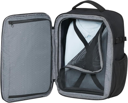 Samsonite Roader Cabin Backpack 40 x 30 x 20 cm Hand Luggage for Ryanair, Wizz Air & Vueling, Underseat Bag with Laptop Compartment 15.6 Inches, 26 L, 0.70 kg, Black (Deep Black)