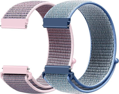 18mm Nylon Sport Quick Release Watch Bands Compatible with Garmin Venu 4 41mm/3S 41mm/Venu 2S/Vivoactive 4S/Vivomove 3S/Active S/Forerunner 265S(42mm)/255S/Fossil Women's Gen 6 42mm/5E 42mm Women Men