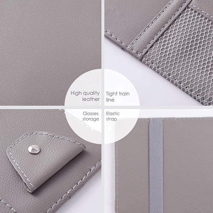 Car Sun Visor Organizer, Auto Interior Accessories Pocket Organizers, Registration and Document Holder, Personal Belonging Storage Pouch Organizer, Items for Car Vehicle (Grey)