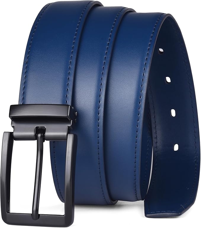 Men's Dress Belt Black Leather Belts for Jeans