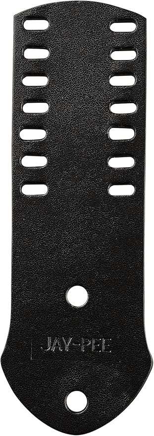Jay-Pee Police Citation Bar and Badge Holder Seven Bars Genuine Leather Black