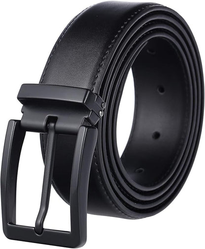 Men's Dress Belt Black Leather Belts for Jeans