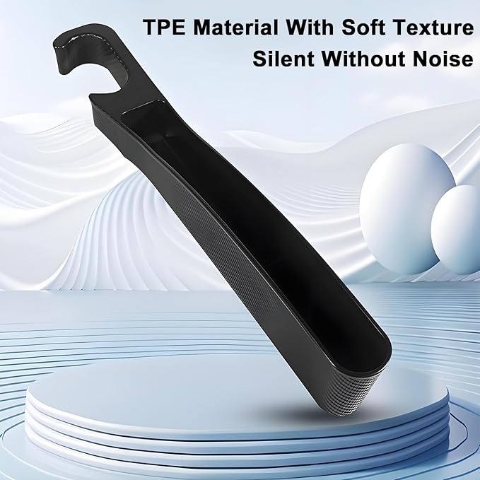 2 PCS Universal Car Seat Gap Filler, Seat Gap Filler with Black-Carbon Fiber Texture for Cars SUV Trucks, Console Side Gap Organizer Storage Box with Charge Cable Hole, Prevent Things from Falling Off