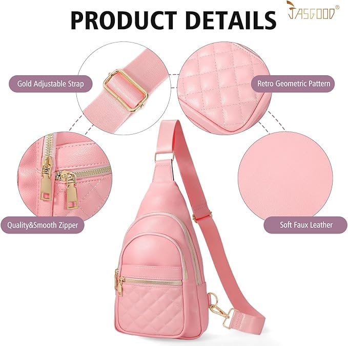 Sling Bag for Women Crossbody Leather Fanny Packs Chest Bag Fashion Sling Backpack Travel JASGOOD