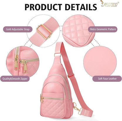 Sling Bag for Women Crossbody Leather Fanny Packs Chest Bag Fashion Sling Backpack Travel JASGOOD