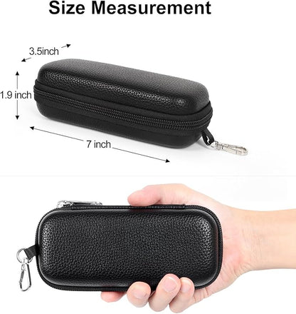 Double Eyeglasses Case Hard Shell Dual Sunglasses Organizer with Zipper Closure Travel Eyewear Storage for Vehicle