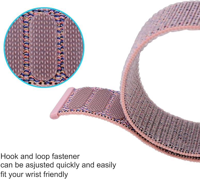 ANNEFIT Nylon Sport Loop Watch Bands, 2 Packs Quick Release Adjustable Strap 16mm 18mm 19mm 20mm 21mm 22mm 24mm
