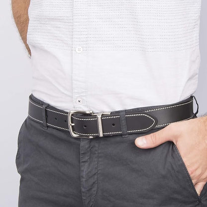 Tommy Hilfiger Men's Reversible Leather Belt, 2‑in‑1 Design for Dress Or Casual Wear