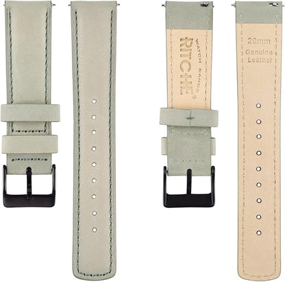 Ritche Christmas Gift Quick Release Leather Watch Bands Genuine Watch Straps for Men Women Top Grain Leather Watch Strap, White Elephant Gifts, Stocking Stuffers for Men, Father's Day gifts